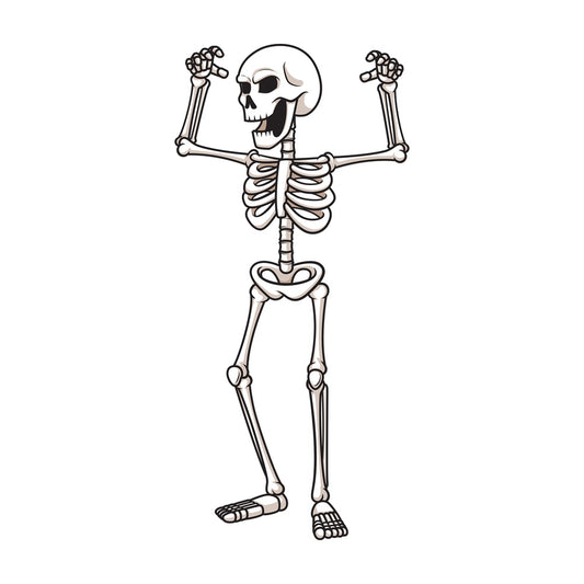 Human skeleton scaring. PNG - JPG and vector EPS (infinitely scalable).
