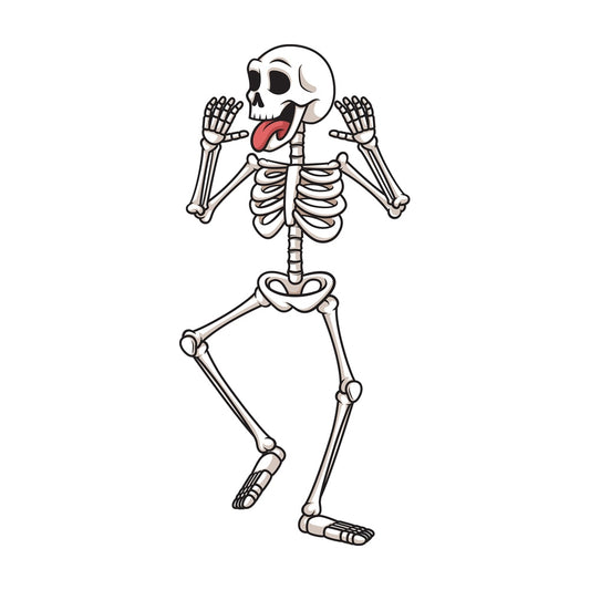 Silly skeleton. PNG - JPG and vector EPS (infinitely scalable).