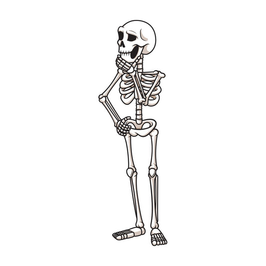 Confused skeleton thinking. PNG - JPG and vector EPS (infinitely scalable).