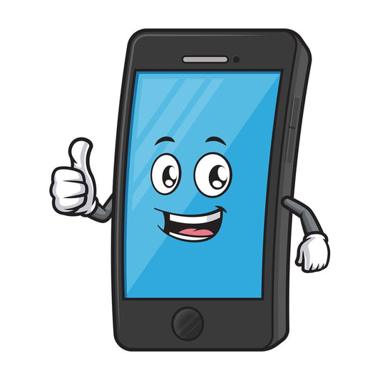 Mobile phone character thumbs up. PNG - JPG and vector EPS (infinitely scalable).