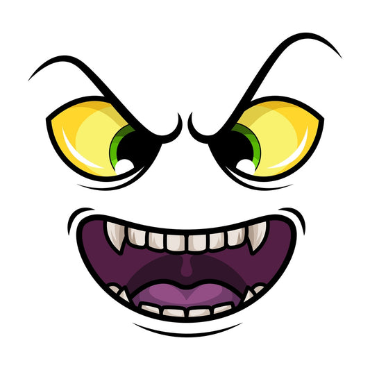 Cartoon monster faces vector clipart bundle. PNG - JPG and vector EPS file formats (infinitely scalable). Image isolated on transparent background.