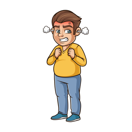 Mad chubby guy. PNG - JPG and vector EPS (infinitely scalable).