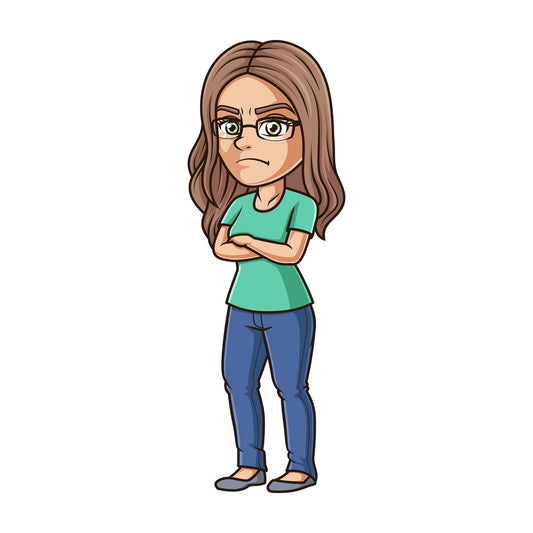 Annoyed woman. PNG - JPG and vector EPS (infinitely scalable).