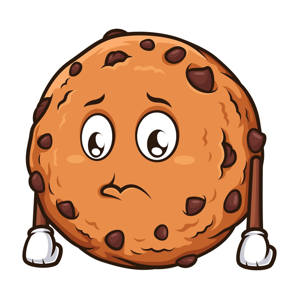 Sad cookie. PNG - JPG and vector EPS (infinitely scalable).