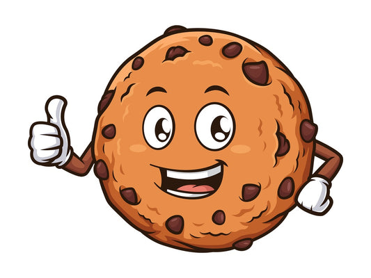 Cookie mascot thumbs up. PNG - JPG and vector EPS (infinitely scalable).
