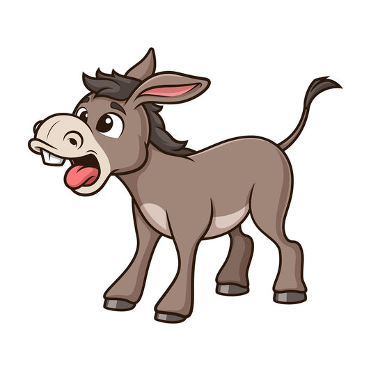 Donkey braying. PNG - JPG and vector EPS (infinitely scalable).