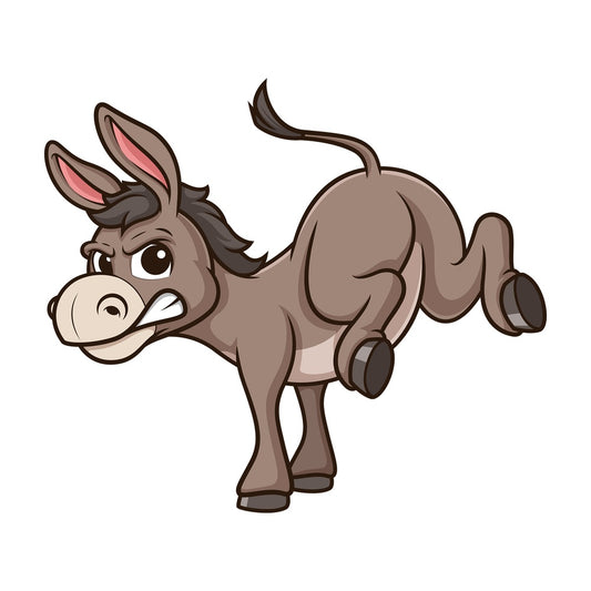 Donkey kick. PNG - JPG and vector EPS (infinitely scalable).