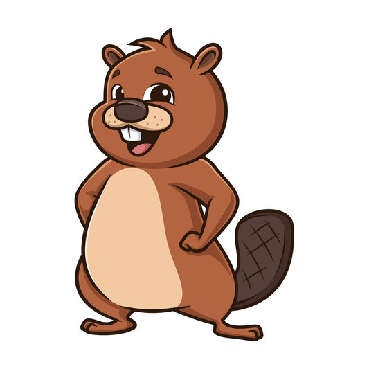 Beaver smiling. PNG - JPG and vector EPS (infinitely scalable).