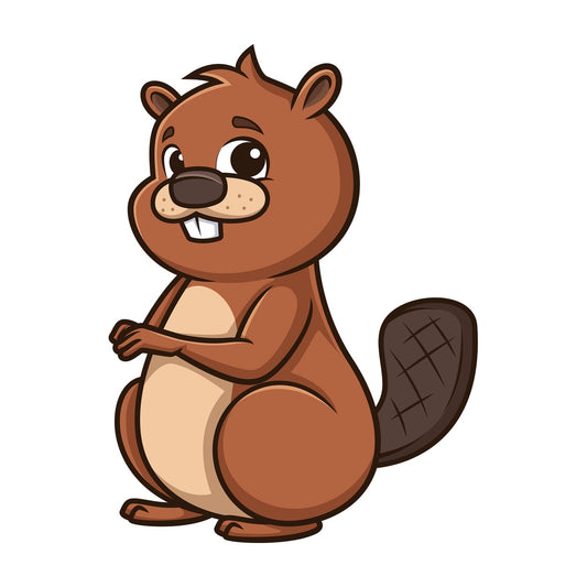 Beaver sitting down. PNG - JPG and vector EPS (infinitely scalable).
