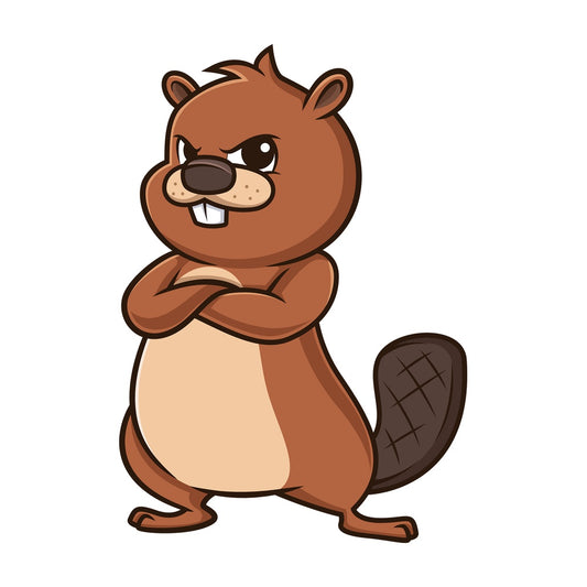 Angry beaver. PNG - JPG and vector EPS (infinitely scalable).