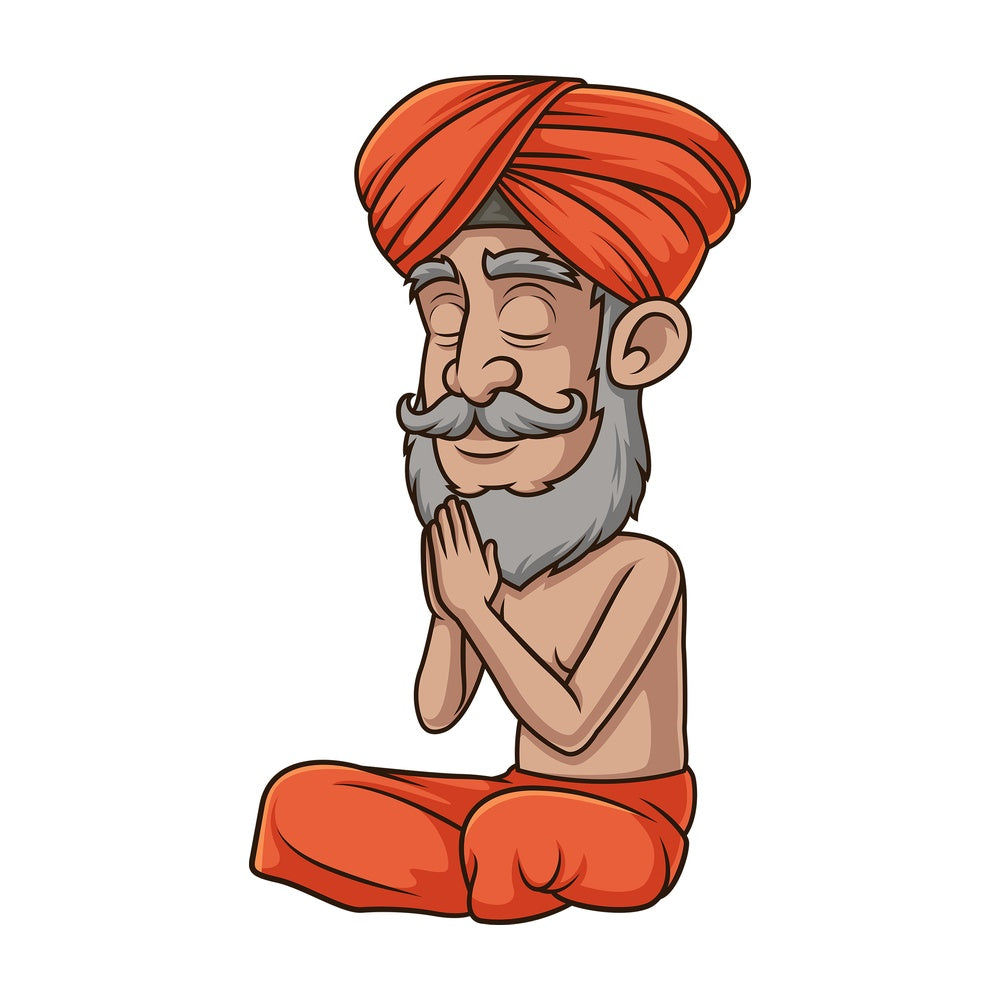 Indian guru namaskara hands. PNG - JPG and vector EPS (infinitely scalable).