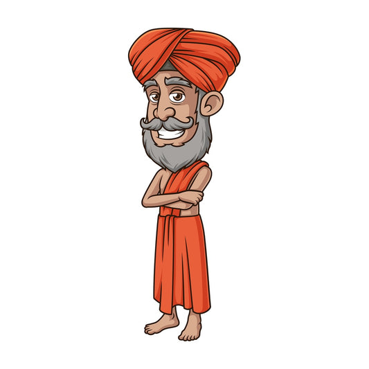 Friendly indian guru. PNG - JPG and vector EPS (infinitely scalable).
