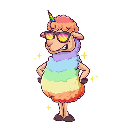 Sheep unicorn. PNG - JPG and vector EPS file formats (infinitely scalable). Image isolated on transparent background.