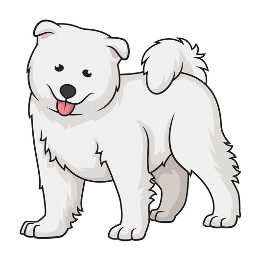 Cute samoyed puppy. PNG - JPG and vector EPS (infinitely scalable).