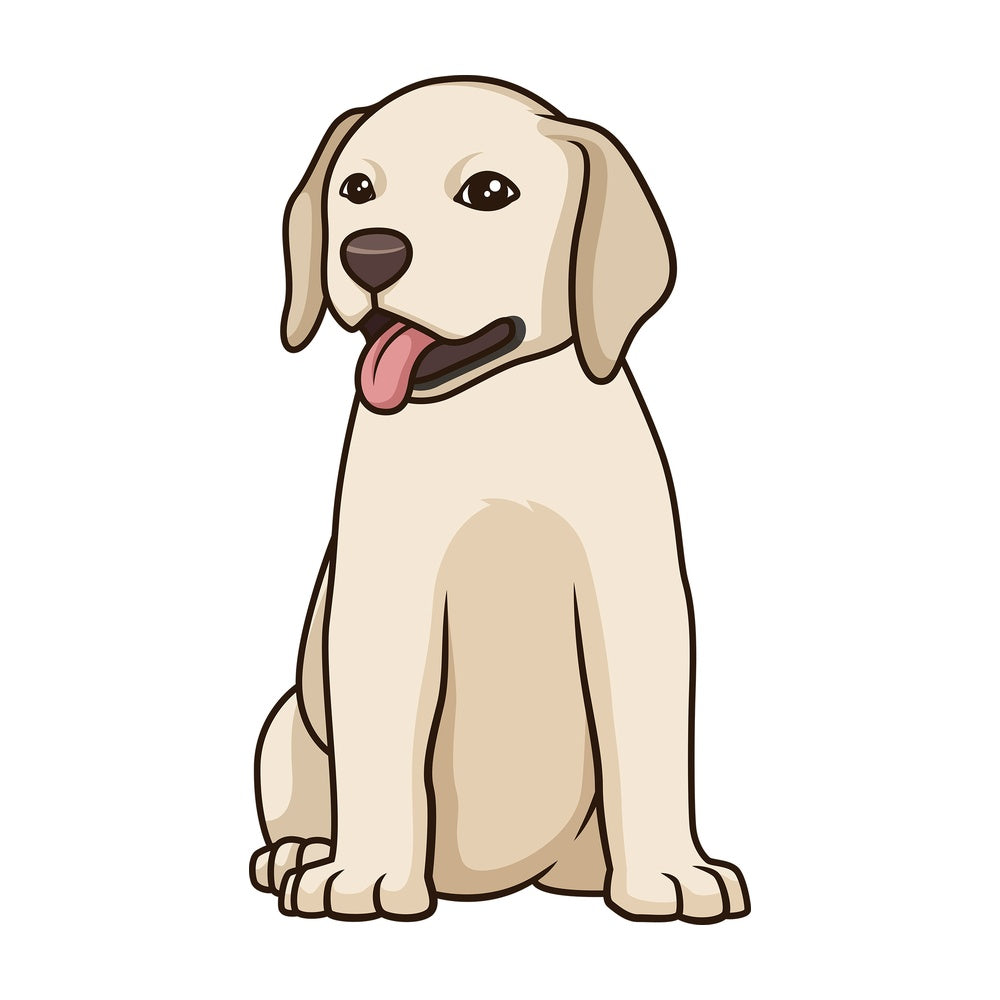 Cute labrador retriever puppy. PNG - JPG and vector EPS (infinitely scalable).