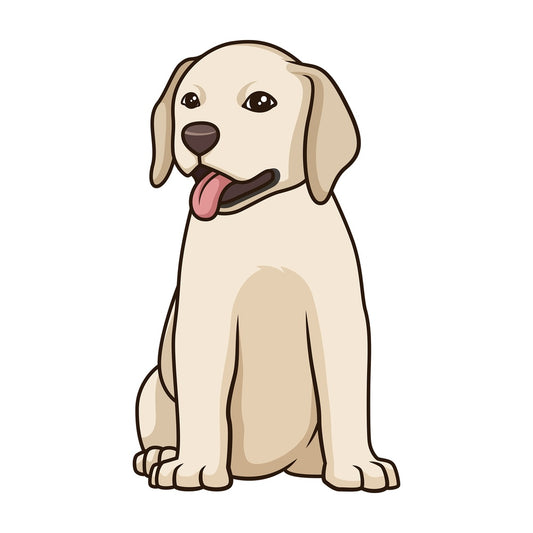 Cute labrador retriever puppy. PNG - JPG and vector EPS (infinitely scalable).