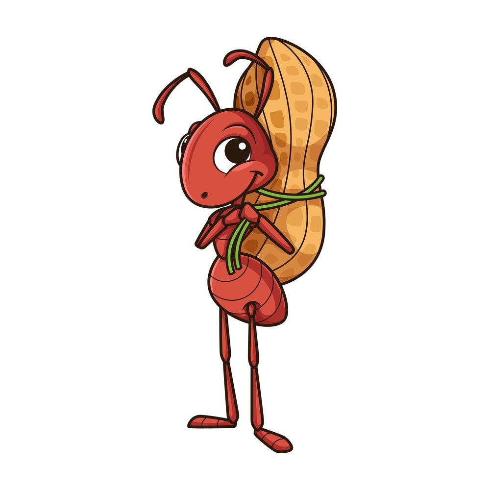 Ant carrying food. PNG - JPG and vector EPS (infinitely scalable).