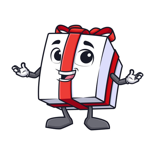 Happy gift box. PNG - JPG and vector EPS (infinitely scalable).