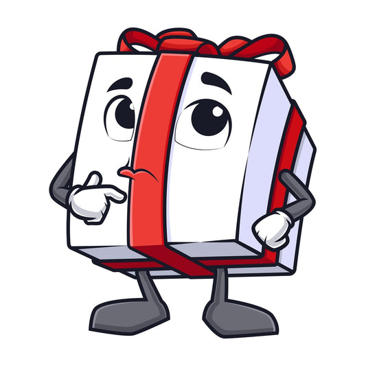 Thinking gift box. PNG - JPG and vector EPS (infinitely scalable).