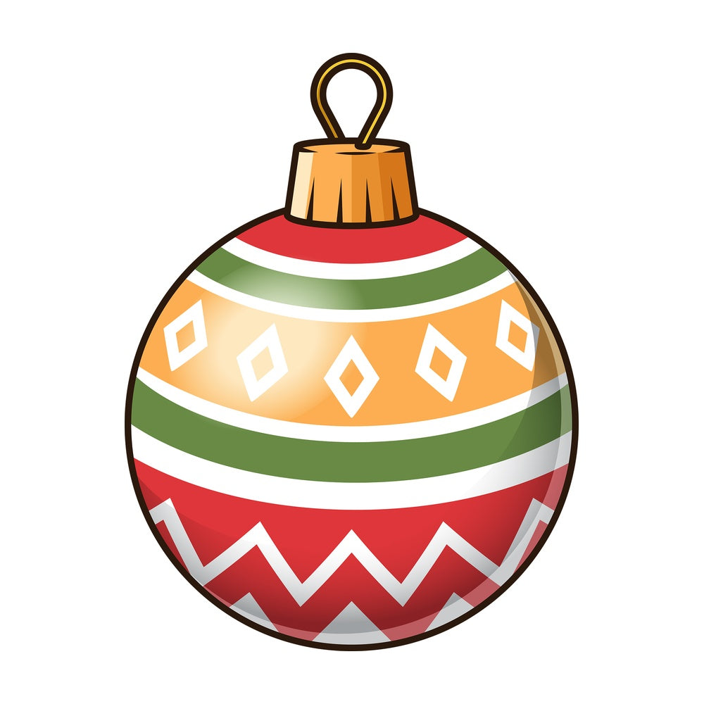 Colorful christmas ball. PNG - JPG and vector EPS file formats (infinitely scalable). Image isolated on transparent background.