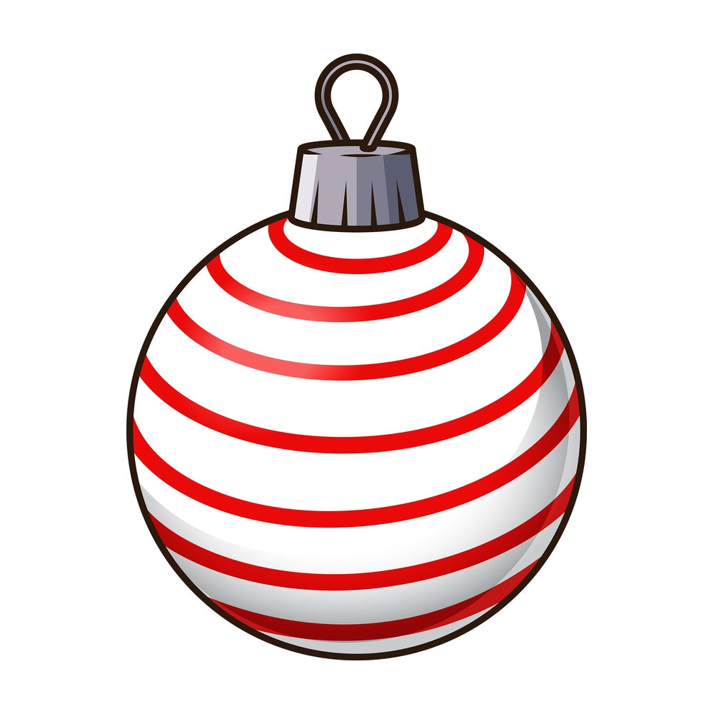 Minimal christmas ball. PNG - JPG and vector EPS file formats (infinitely scalable). Image isolated on transparent background.