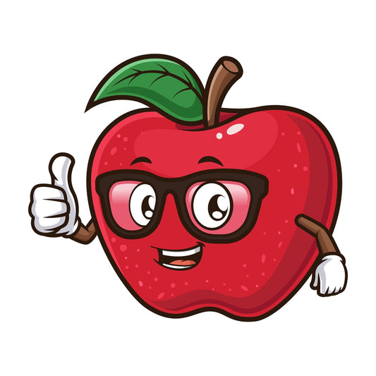 Apple teacher thumbs up. PNG - JPG and vector EPS (infinitely scalable).