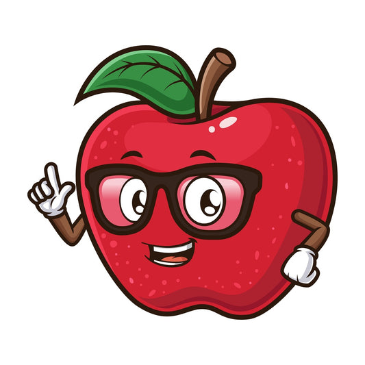 Apple teacher presenting. PNG - JPG and vector EPS (infinitely scalable).