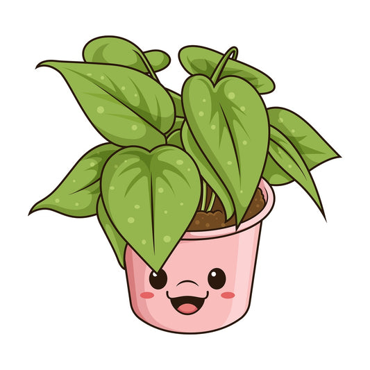 Kawaii indoor plant. PNG - JPG and vector EPS (infinitely scalable).
