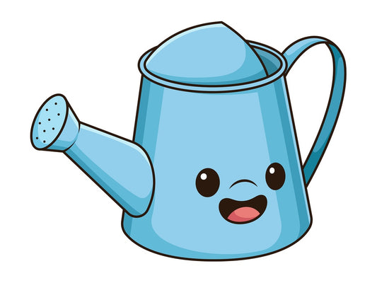 Kawaii watering can. PNG - JPG and vector EPS (infinitely scalable).
