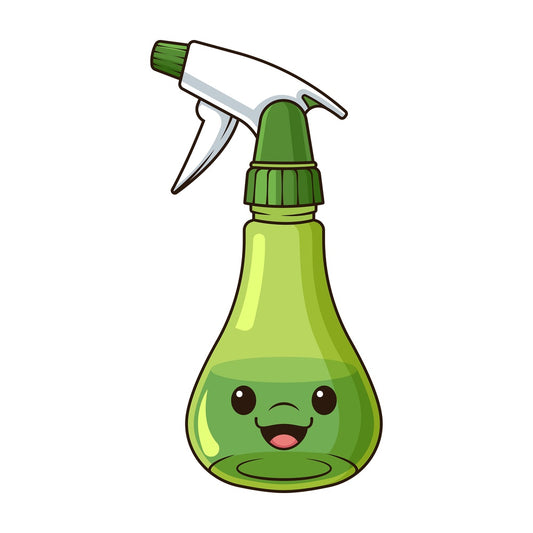 Kawaii water spray bottle. PNG - JPG and vector EPS (infinitely scalable).