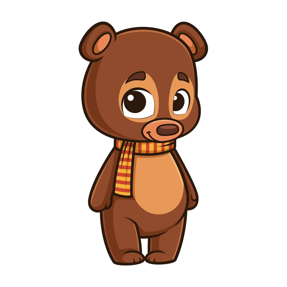 Cute autumn bear. PNG - JPG and vector EPS (infinitely scalable).