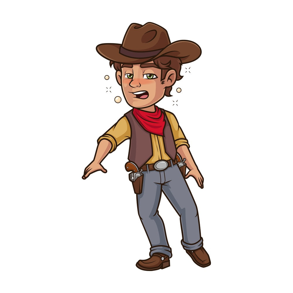Drunk cowboy. PNG - JPG and vector EPS (infinitely scalable).