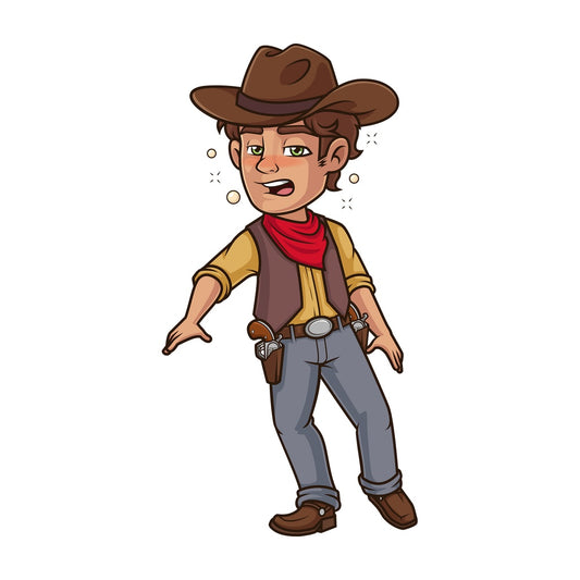 Drunk cowboy. PNG - JPG and vector EPS (infinitely scalable).
