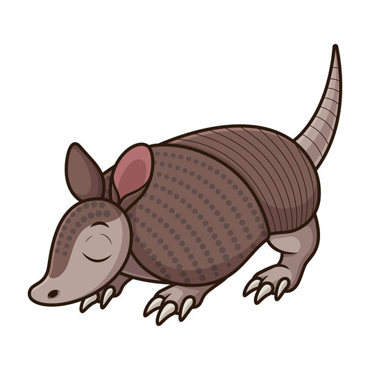 Armadillo sniffing ground. PNG - JPG and vector EPS (infinitely scalable).