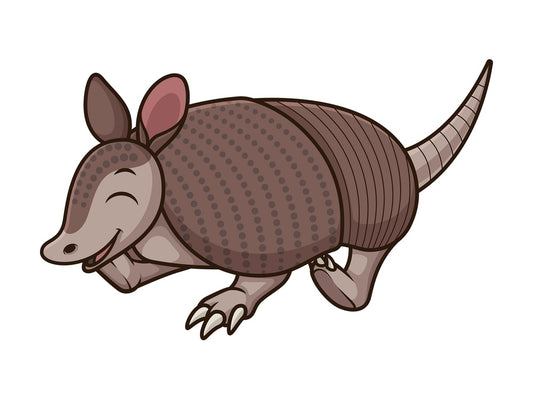 Happy armadillo. PNG - JPG and vector EPS (infinitely scalable).