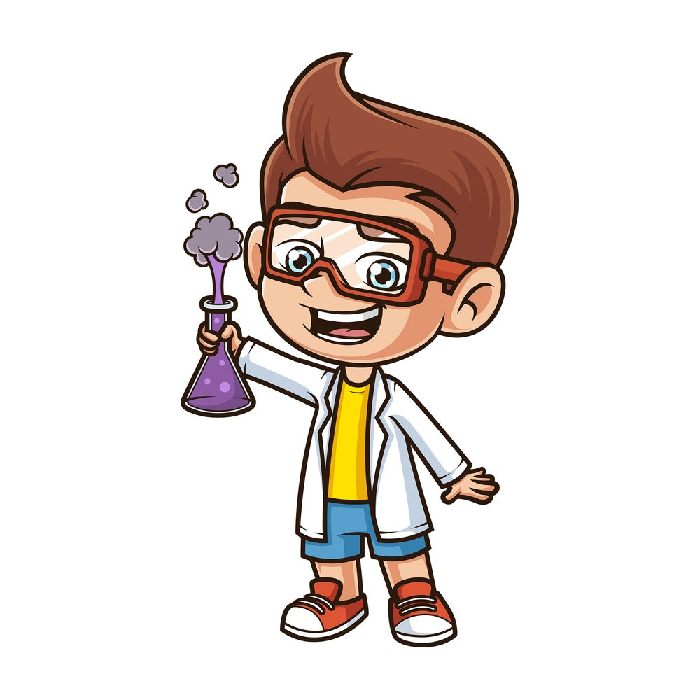 Cute boy scientist. PNG - JPG and vector EPS (infinitely scalable).