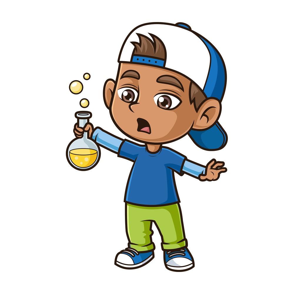 Hispanic science boy. PNG - JPG and vector EPS (infinitely scalable).