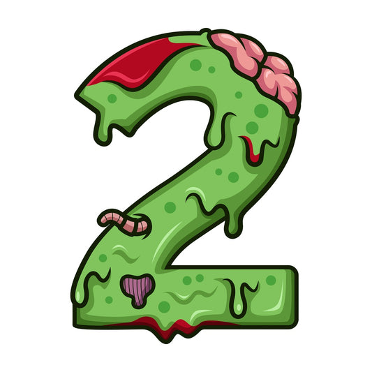 Zombie number 2. PNG - JPG and vector EPS file formats (infinitely scalable). Image isolated on transparent background.