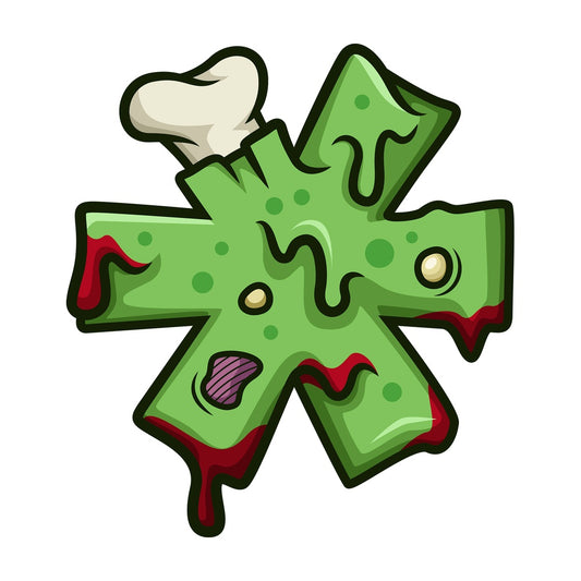 Zombie asterisk symbol. PNG - JPG and vector EPS file formats (infinitely scalable). Image isolated on transparent background.