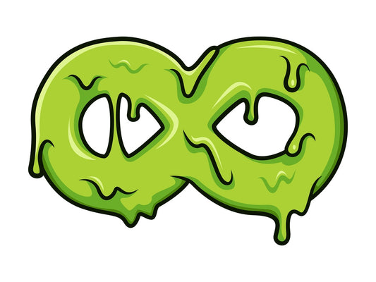 Slime infinity symbol. PNG - JPG and vector EPS file formats (infinitely scalable). Image isolated on transparent background.