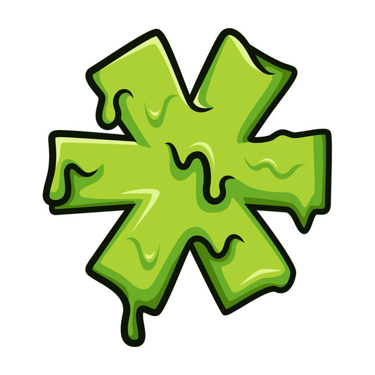 Slime asterisk symbol. PNG - JPG and vector EPS file formats (infinitely scalable). Image isolated on transparent background.