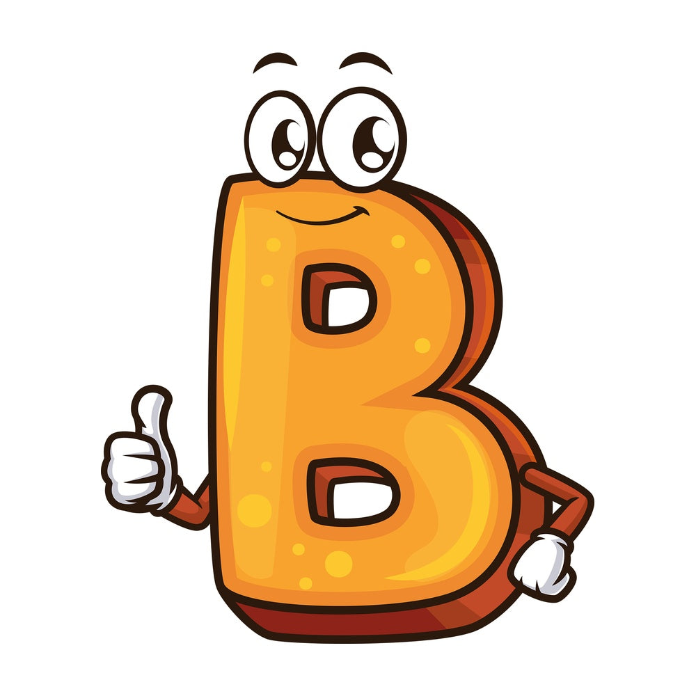 Cartoon letter b. PNG - JPG and vector EPS file formats (infinitely scalable). Image isolated on transparent background.
