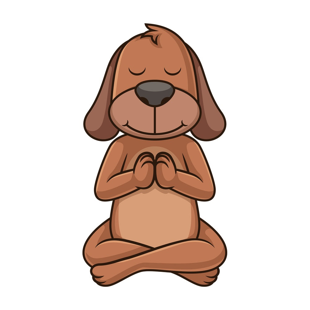 Dog doing yoga. PNG - JPG and vector EPS (infinitely scalable).