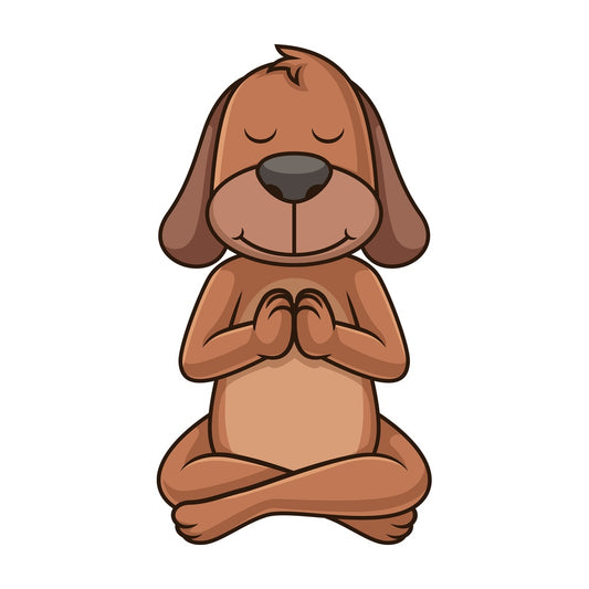 Dog doing yoga. PNG - JPG and vector EPS (infinitely scalable).