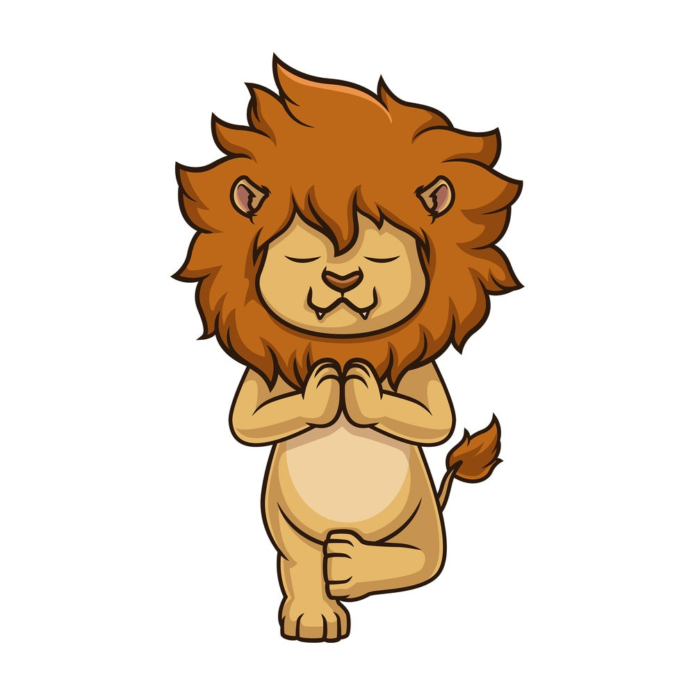 Lion meditating. PNG - JPG and vector EPS (infinitely scalable).
