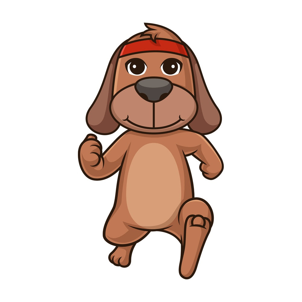 Dog jogging. PNG - JPG and vector EPS (infinitely scalable).