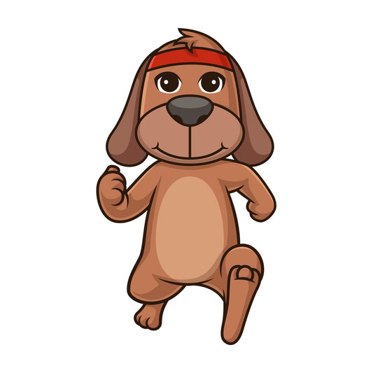Dog jogging. PNG - JPG and vector EPS (infinitely scalable).