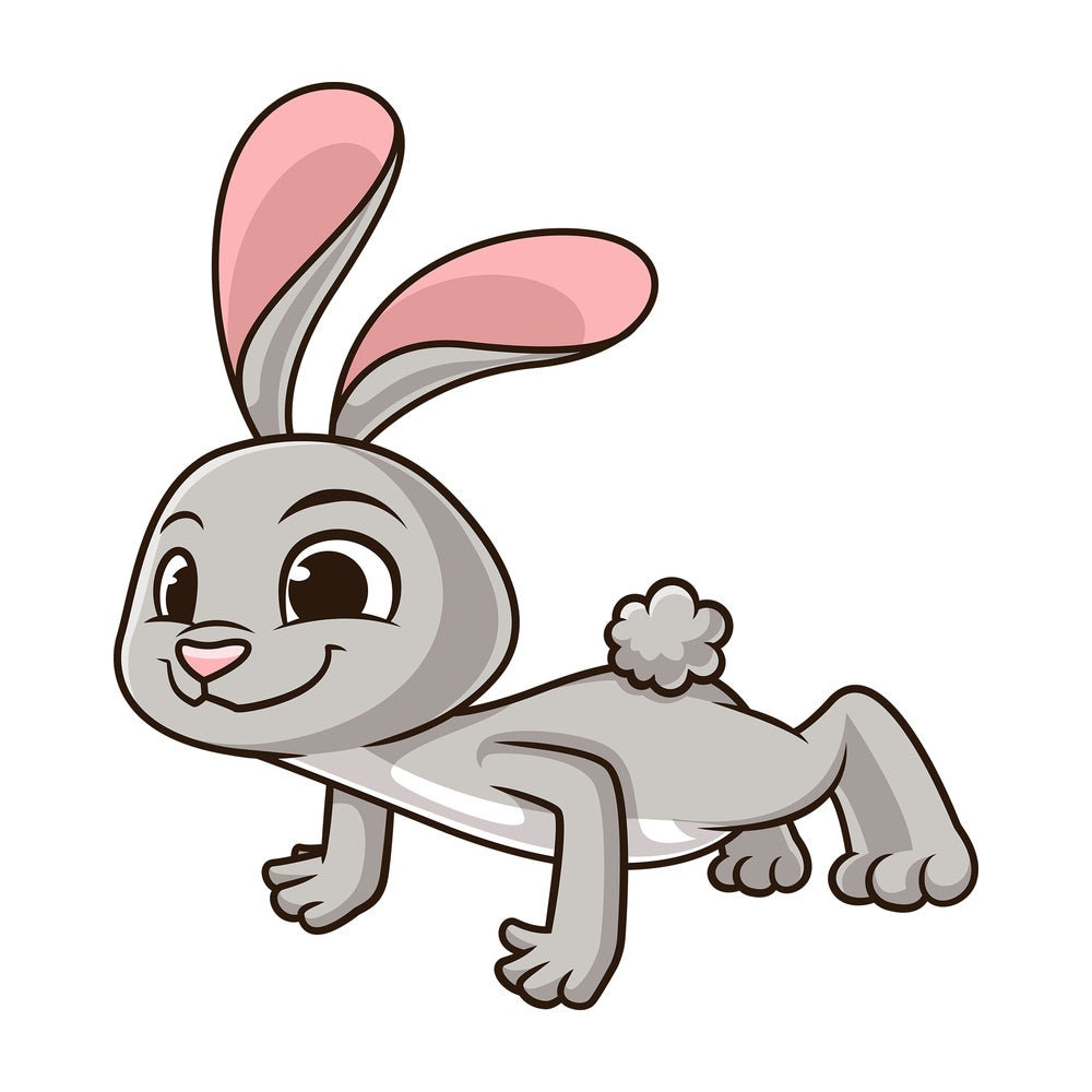 Bunny working out. PNG - JPG and vector EPS (infinitely scalable).