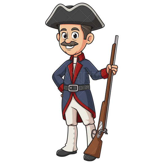 Royalty-free stock vector illustration of a american minuteman.