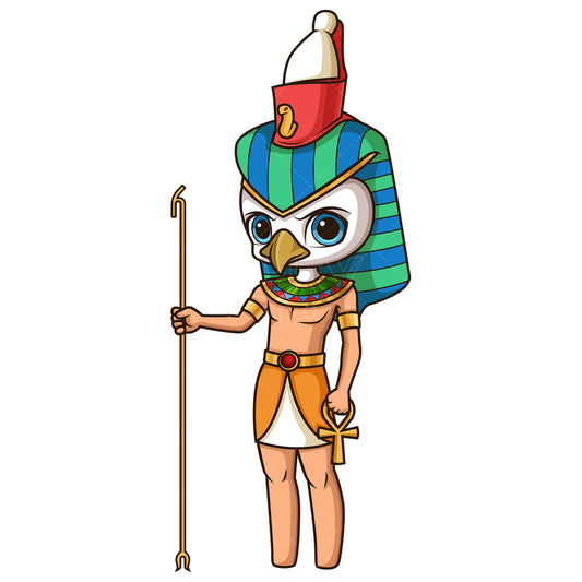 Royalty-free stock vector illustration of the ancient egyptian god horus.